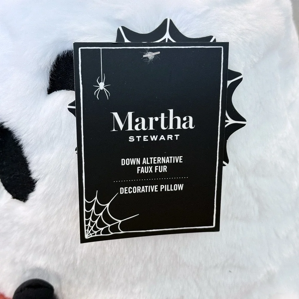 Martha Stewart Halloween Ghost Pumpkin Plush Pillow Super Soft 18